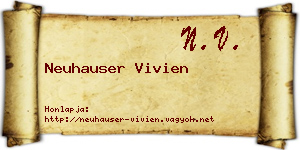 Neuhauser Vivien névjegykártya